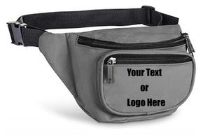 Custom Personalized 3 Zippered Compartments Adjustable Waste Sport Fanny Pack