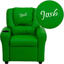 Load image into Gallery viewer, Custom Designed Kids Recliner with Cup Holder and Headrest With Your Personalized Name