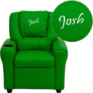 Custom Designed Kids Recliner with Cup Holder and Headrest With Your Personalized Name