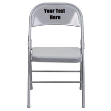 Load image into Gallery viewer, Custom Designed Triple Braced and Double Hinged Folding Chair With Your Personalized Name