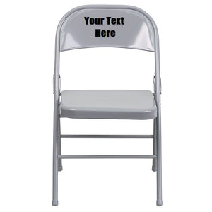 Custom Designed Triple Braced and Double Hinged Folding Chair With Your Personalized Name