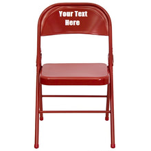 Load image into Gallery viewer, Custom Designed Triple Braced and Double Hinged Folding Chair With Your Personalized Name