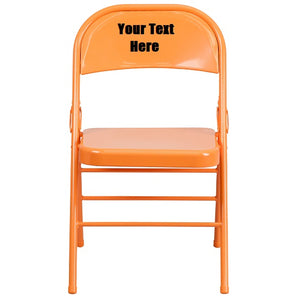 Custom Designed Triple Braced and Double Hinged Folding Chair With Your Personalized Name