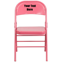 Load image into Gallery viewer, Custom Designed Triple Braced and Double Hinged Folding Chair With Your Personalized Name