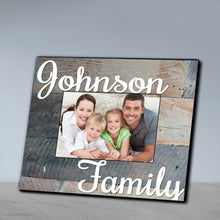 Load image into Gallery viewer, Personalized Family Wood Grain Picture Frame | JDS