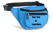 Load image into Gallery viewer, Custom Personalized 3 Zippered Compartments Adjustable Waste Sport Fanny Pack