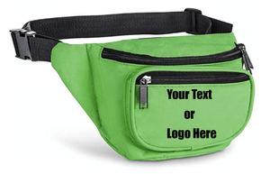 Custom Personalized 3 Zippered Compartments Adjustable Waste Sport Fanny Pack