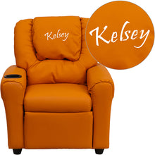 Load image into Gallery viewer, Custom Designed Kids Recliner with Cup Holder and Headrest With Your Personalized Name