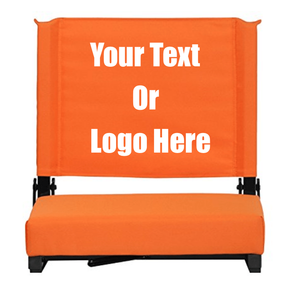 Custom Personalized Durable Stadium Chair with 3" Thick Comfortable Cushion