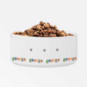 Personalized Classic Large Dog Bowl - Paws | JDS
