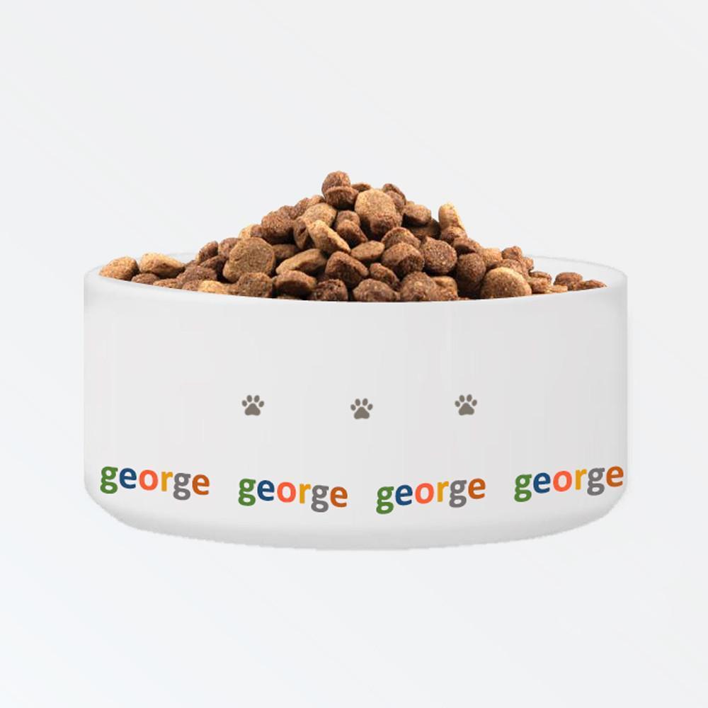 Personalized Classic Large Dog Bowl - Paws | JDS