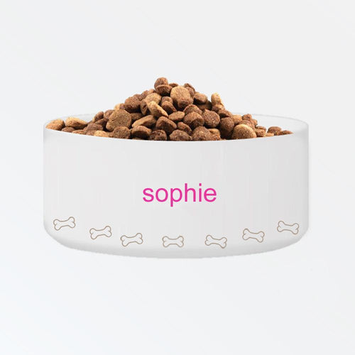 Personalized Classic Large Dog Bowl - Bones | JDS