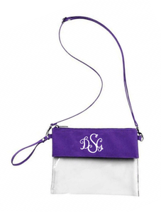 Custom Monogrammed or Personalized Purse/Clear Stadium Bag/Crossbody Bag/Stadium Purse | DG Custom Graphics