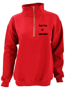 Custom Personalized Design Your Own Vintage 1/4 Zip Pull-Over Sweatshirt