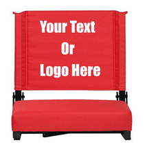 Load image into Gallery viewer, Custom Personalized Durable Stadium Chair with 3&quot; Thick Comfortable Cushion