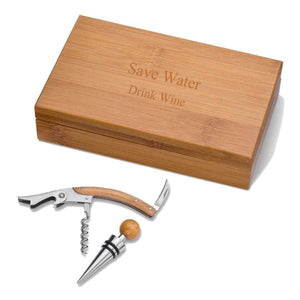 Personalized Bamboo Wine Kit | JDS