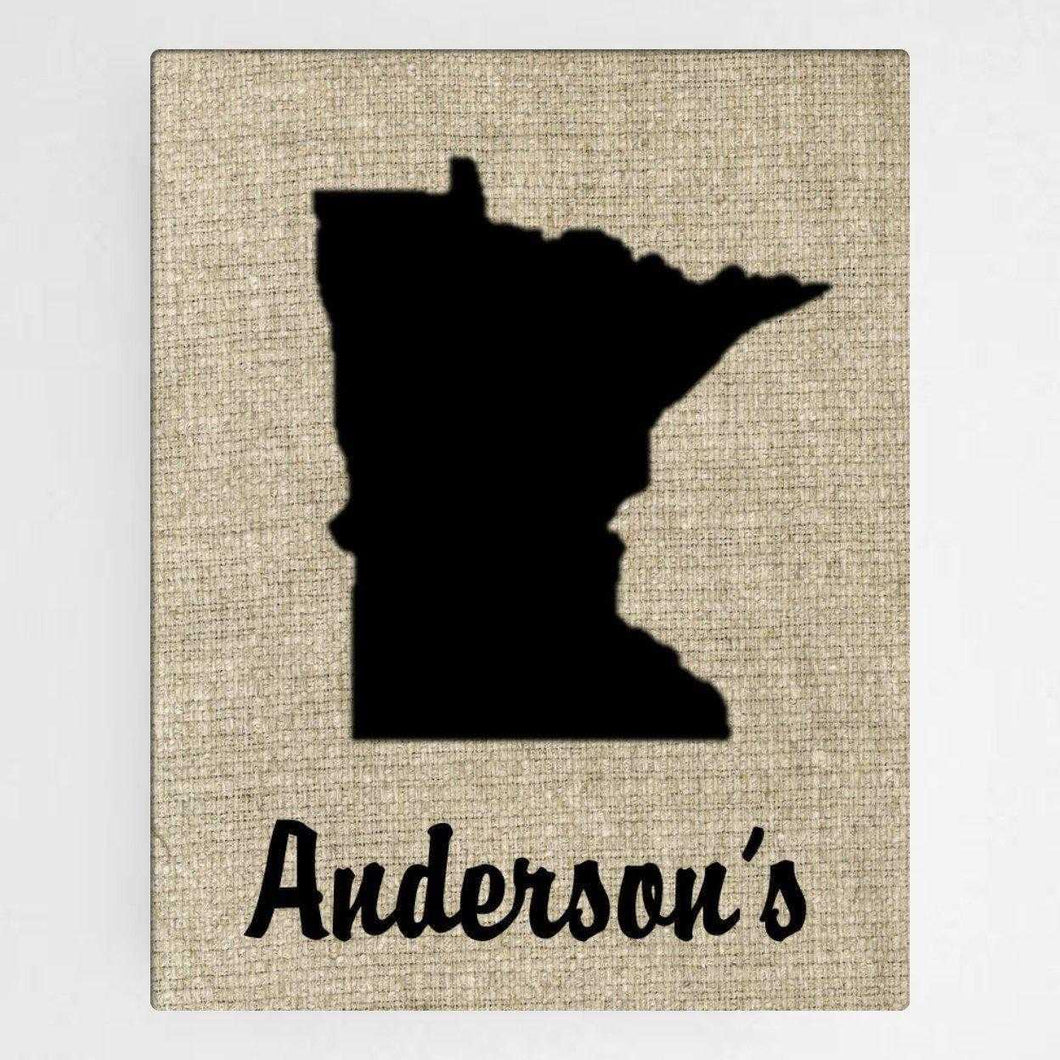 Personalized Country Home State Canvas Sign | JDS