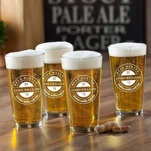 Personalized Pub Glass Set - Set of 4 | JDS