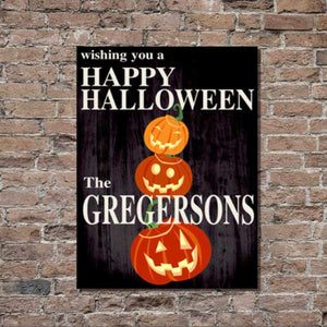 Personalized Halloween Stretched Canvas Wall Decor | JDS