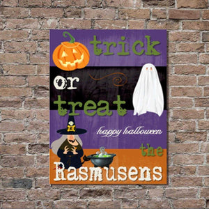 Personalized Halloween Stretched Canvas Wall Decor | JDS