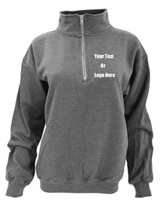 Custom Personalized Design Your Own Vintage 1/4 Zip Pull-Over Sweatshirt