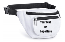 Load image into Gallery viewer, Custom Personalized 3 Zippered Compartments Adjustable Waste Sport Fanny Pack