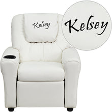 Load image into Gallery viewer, Custom Designed Kids Recliner with Cup Holder and Headrest With Your Personalized Name