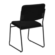 Load image into Gallery viewer, Custom Designed High Density Black Stacking Chair with Sled Base With Your Personalized Name &amp; Graphic