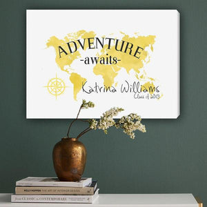 18"x 24" Adventure Awaits Colorful Canvas | JDS