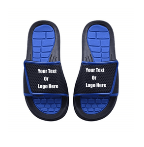 Custom designed girl & boys (kids) athletic slides with your personal or business logo.