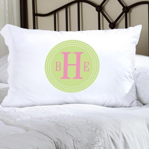 Personalized Felicity Chic Circles Pillow Case | JDS