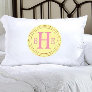 Personalized Felicity Chic Circles Pillow Case | JDS