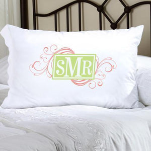 Personalized Felicity Cheerful Monogram Pillow Case | JDS