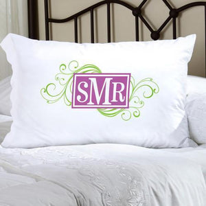 Personalized Felicity Cheerful Monogram Pillow Case | JDS