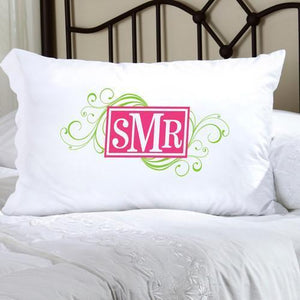 Personalized Felicity Cheerful Monogram Pillow Case | JDS