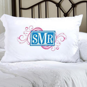 Personalized Felicity Cheerful Monogram Pillow Case | JDS