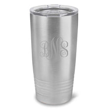 Load image into Gallery viewer, Personalized HÃºsavÃ­k 20 oz. Stainless Silver Double Wall Insulated Tumbler - All | JDS