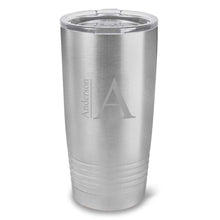Load image into Gallery viewer, Personalized HÃºsavÃ­k 20 oz. Stainless Silver Double Wall Insulated Tumbler - All | JDS