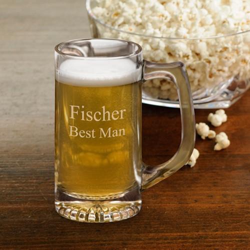 Personalized Beer Mugs - Groomsmen - Sports Mug - 12 oz. | JDS