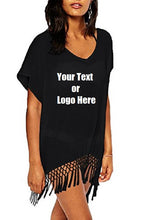 Load image into Gallery viewer, Custom Personalized Designed Women&#39;s Bohemia Printing Top Beach Bikini Cover-ups