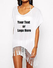 Load image into Gallery viewer, Custom Personalized Designed Women&#39;s Bohemia Printing Top Beach Bikini Cover-ups