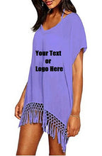 Load image into Gallery viewer, Custom Personalized Designed Women&#39;s Bohemia Printing Top Beach Bikini Cover-ups