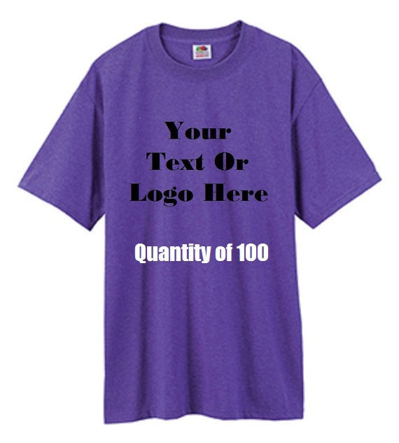 Custom Personalized Design Your Own T-shirt (lot Of 100)