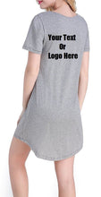 Load image into Gallery viewer, Custom Personalized Designed Women&#39;s Nightgown Cotton Nightwear Sleepwear