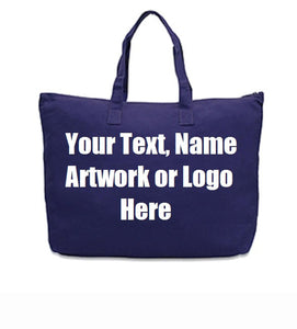 Custom Personalized Cotton Canvas Tote Bag