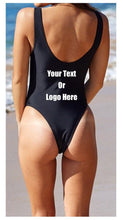 Load image into Gallery viewer, Custom Personalized Designed One Piece Lace Up Bathing Swim Suit