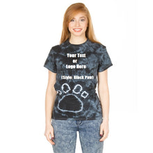 Load image into Gallery viewer, Custom Designed Personalized Tie Dye Paw T-shirts