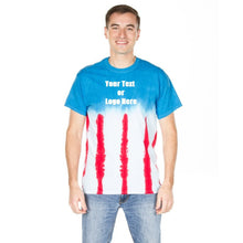Load image into Gallery viewer, Custom Designed Personalized Tie Dye Flag T-shirts