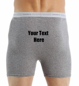 Custom Personalized Designed Boxers With "Warning Choking Hazard" Saying