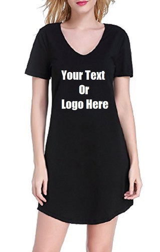 Custom Personalized Designed Women's Nightgown Cotton Nightwear Sleepwear